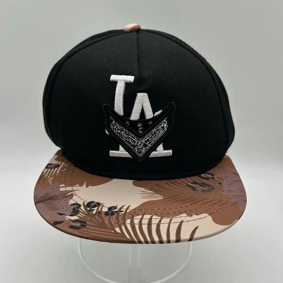 LA Crimes Baseball Cap OS Black Los Angeles‎ Snapback Adjustable Hip Hop Hat NEW - Picture 1 of 5